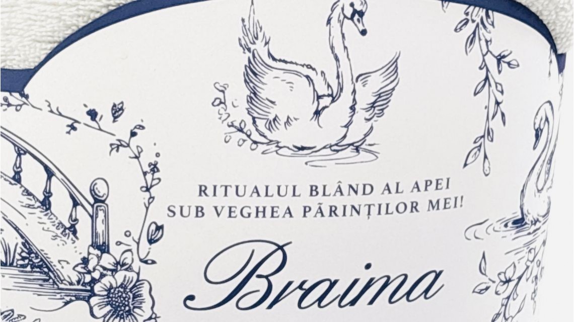 Set Prima Băiță cu nasii dupa botez Swan Lake Ritual Blând al apei pentru Băieți 27